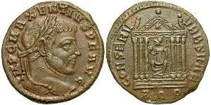 1 Follis Imperio romano de Occidente (285-476) Bronce Majencio (278-312)