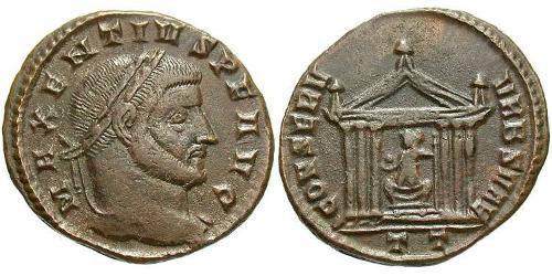 1 Follis Imperio romano de Occidente (285-476) Bronce Majencio (278-312)