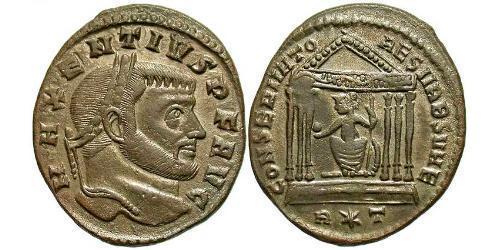 1 Follis Imperio romano de Occidente (285-476) Bronce Majencio (278-312)