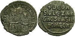 1 Follis Byzantine Empire (330-1453) Bronze Leo VI Wise (866-912)