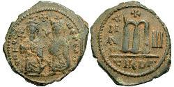 1 Follis Byzantine Empire (330-1453) Bronze Phocas(?-610)