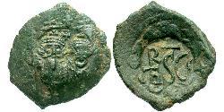 1 Follis Byzantine Empire (330-1453) Bronze Heraclius (575-641)