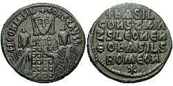 1 Follis Byzantine Empire (330-1453) Bronze Leo VI Wise (866-912)