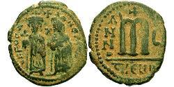 1 Follis Byzantine Empire (330-1453) Bronze Phocas(?-610)