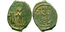 1 Follis Byzantine Empire (330-1453) Bronze Heraclius (575-641)