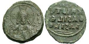 1 Follis Byzantine Empire (330-1453) Bronze Constantine VIII (960-1028)