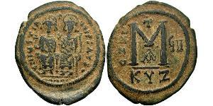 1 Follis Byzantinisches Reich (330-1453) Bronze Justin II (520-578)