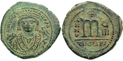 1 Follis Byzantinisches Reich (330-1453) Bronze Maurikios (539-602)