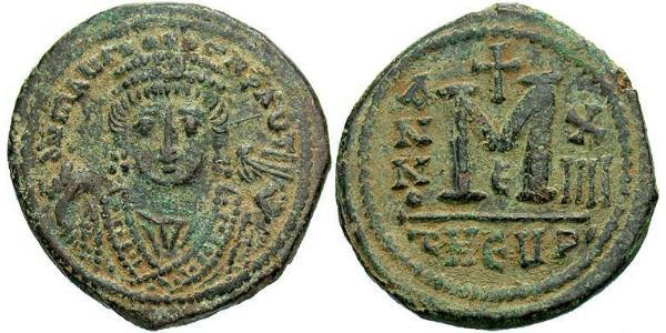 1 Follis Byzantinisches Reich (330-1453) Bronze Maurikios (539-602)