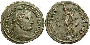 1 Follis Empire romain (27BC-395) Bronze Maximin II (270 - 313)