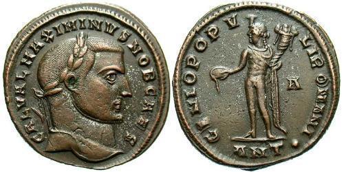 1 Follis Empire romain (27BC-395) Bronze Maximin II (270 - 313)