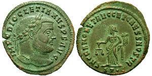 1 Follis Roman Empire (27BC-395) Bronze Diocletian (244-311)