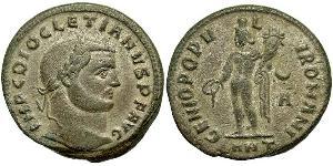 1 Follis Roman Empire (27BC-395) Bronze Diocletian (244-311)