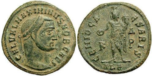 1 Follis Roman Empire (27BC-395) Bronze Maximinus II (270 - 313)