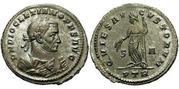 1 Follis Roman Empire (27BC-395) Bronze Diocletian (244-311)
