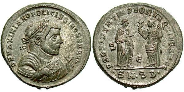 1 Follis Roman Empire (27BC-395) Bronze Maximianus (250-310)
