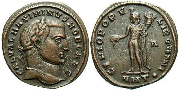 1 Follis Roman Empire (27BC-395) Bronze Maximinus II (270 - 313)
