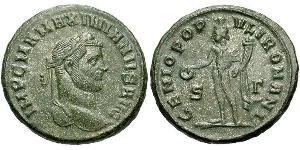 1 Follis Römische Kaiserzeit (27BC-395) Bronze Maximianus (250-310)
