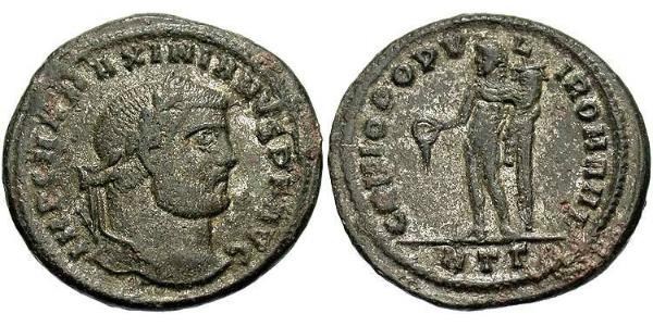1 Follis Römische Kaiserzeit (27BC-395) Bronze Maximianus (250-310)