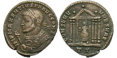 1 Follis Western Roman Empire (285-476) Bronze Maxentius (278-312)