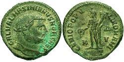 1 Follis Impero romano (27BC-395) Bronzo Galerio Massimiano (260-311)