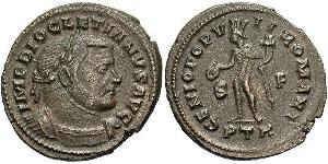 1 Follis Impero romano (27BC-395) Bronzo Diocleziano (244-311)