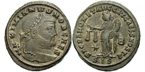 1 Follis Impero romano (27BC-395) Bronzo Galerio Massimiano (260-311)