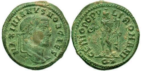 1 Follis Impero romano (27BC-395) Bronzo Galerio Massimiano (260-311)