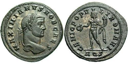 1 Follis Impero romano (27BC-395) Bronzo Galerio Massimiano (260-311)