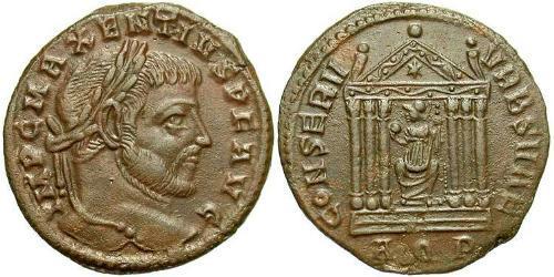 1 Follis Western Roman Empire (285-476) 青铜 Maxentius (278-312)