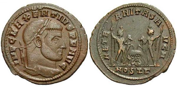 1 Follis Western Roman Empire (285-476) 青铜 Maxentius (278-312)