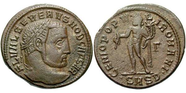 1 Follis Western Roman Empire (285-476) 青铜 Severus II (?- 307)