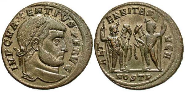 1 Follis Western Roman Empire (285-476) 青铜 Maxentius (278-312)
