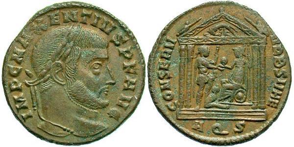 1 Follis Western Roman Empire (285-476) 青铜 Maxentius (278-312)