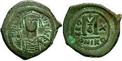 1 Follis 拜占庭帝国 青铜 Maurice Tiberius (539-602)