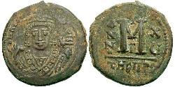 1 Follis 拜占庭帝国 青铜 Maurice Tiberius (539-602)