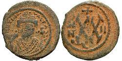 1 Follis 拜占庭帝国 青铜 Maurice Tiberius (539-602)