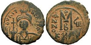 1 Follis 拜占庭帝国 青铜 Maurice Tiberius (539-602)