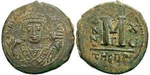 1 Follis 拜占庭帝国 青铜 Maurice Tiberius (539-602)