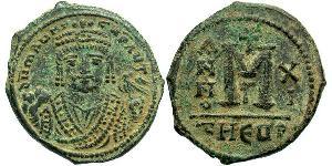1 Follis 拜占庭帝国 青铜 Maurice Tiberius (539-602)