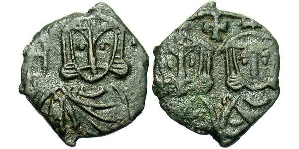 1 Follis 拜占庭帝国 青铜 君士坦丁五世