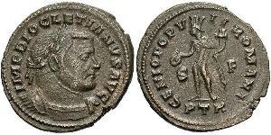 1 Follis 羅馬帝國 青铜 Diocletian (244-311)