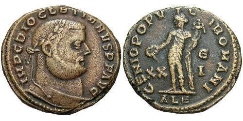 1 Follis 羅馬帝國 青铜 Diocletian (244-311)