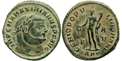 1 Follis 羅馬帝國 青铜 Maximianus (250-310)