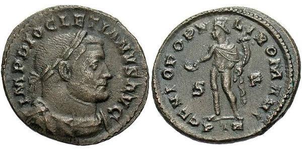1 Follis 羅馬帝國 青铜 Diocletian (244-311)