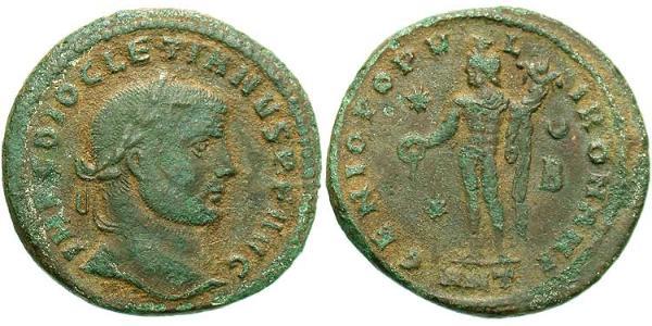 1 Follis 羅馬帝國 青铜 Diocletian (244-311)