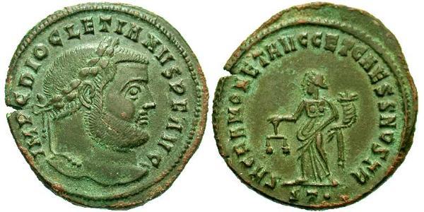 1 Follis 羅馬帝國 青铜 Diocletian (244-311)