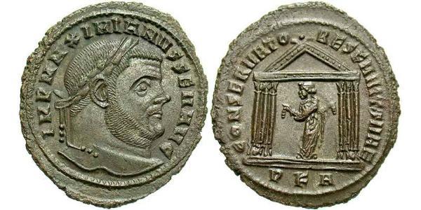 1 Follis 羅馬帝國 青铜 Maximianus (250-310)