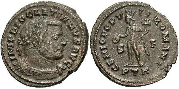 1 Follis 羅馬帝國 青铜 Diocletian (244-311)