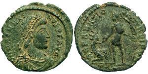 1 Follis / 1 AE2 Imperio romano de Occidente (285-476) Bronce Magno Clemente Máximo (335-388)